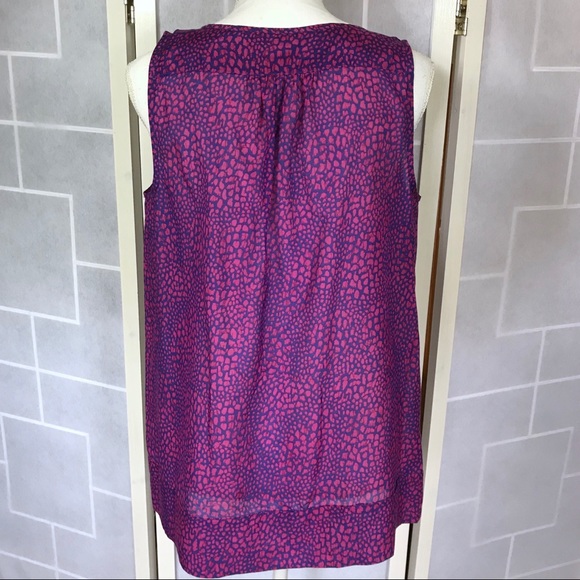 Gap S sleeveless silk blend top purple - Picture 2 of 6